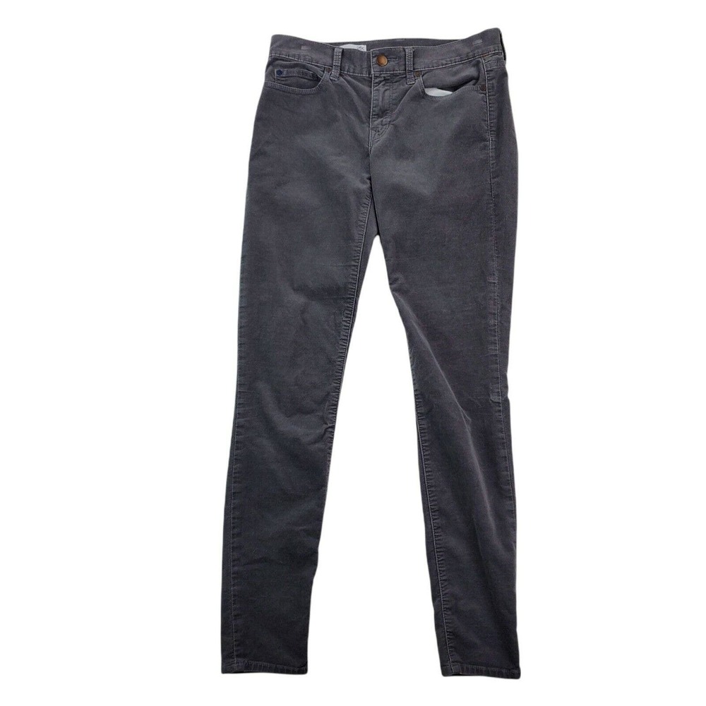 CC - Gap Women Corduroy Pants SZ 25R Regular Gray Legging Jean Mid Rise Stretch